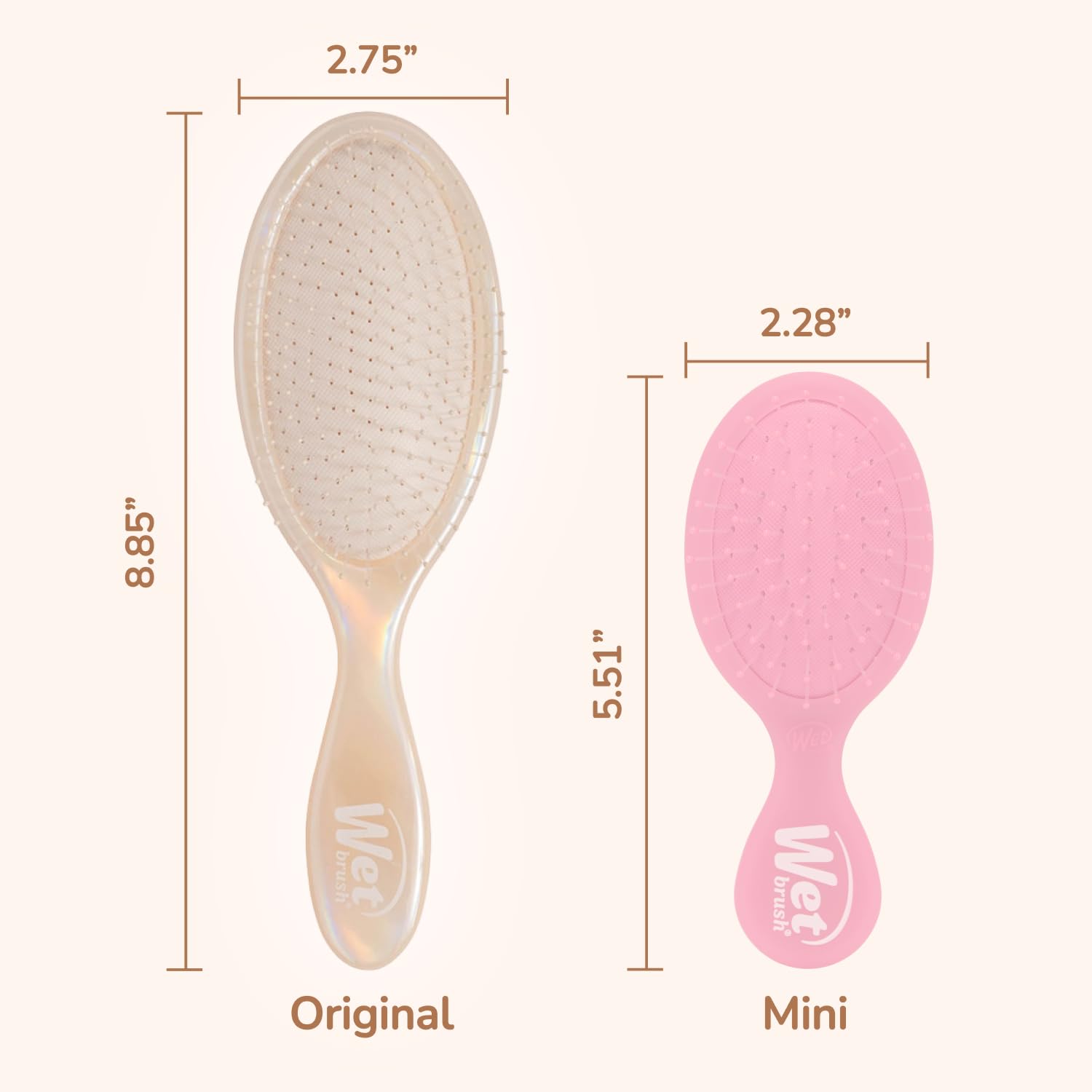 Wet Brush Utilisation sur cheveux humides pour démêlage sans douleur.