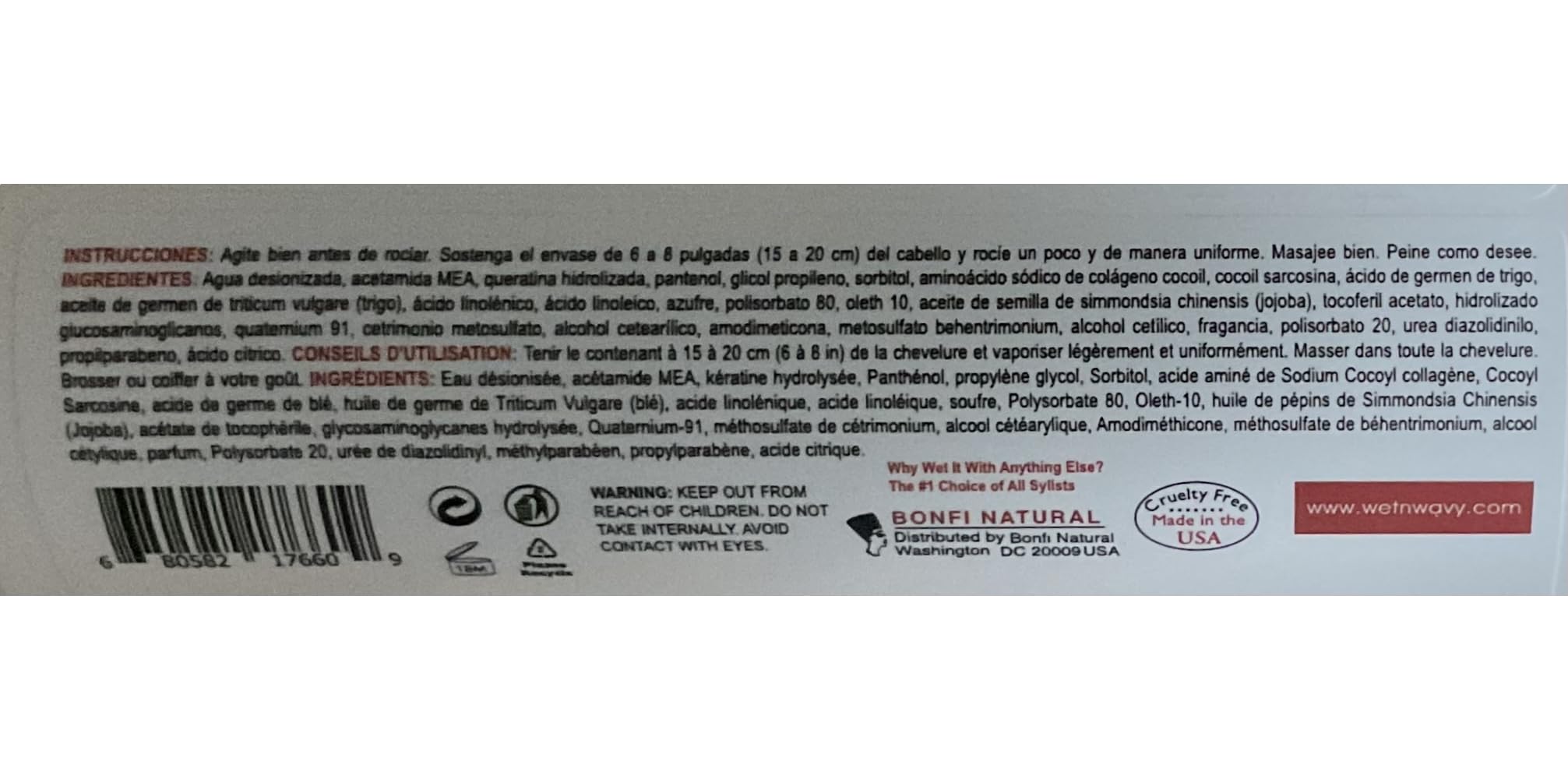 Wet N Wavy utilisation quotidien cheveux humains et synthetiques.