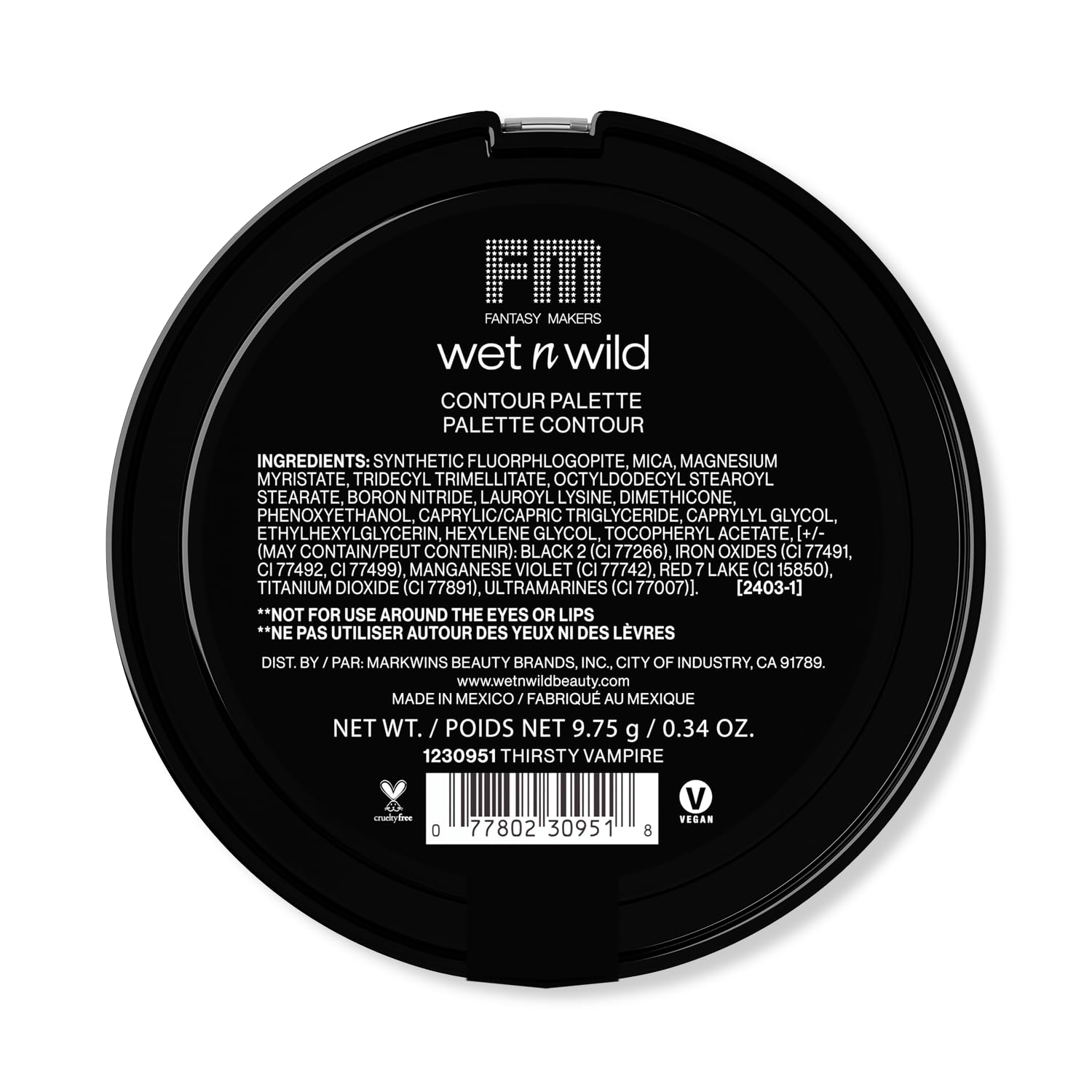 Vampiress Wet n Wild: formule végane et non testée sur les animaux