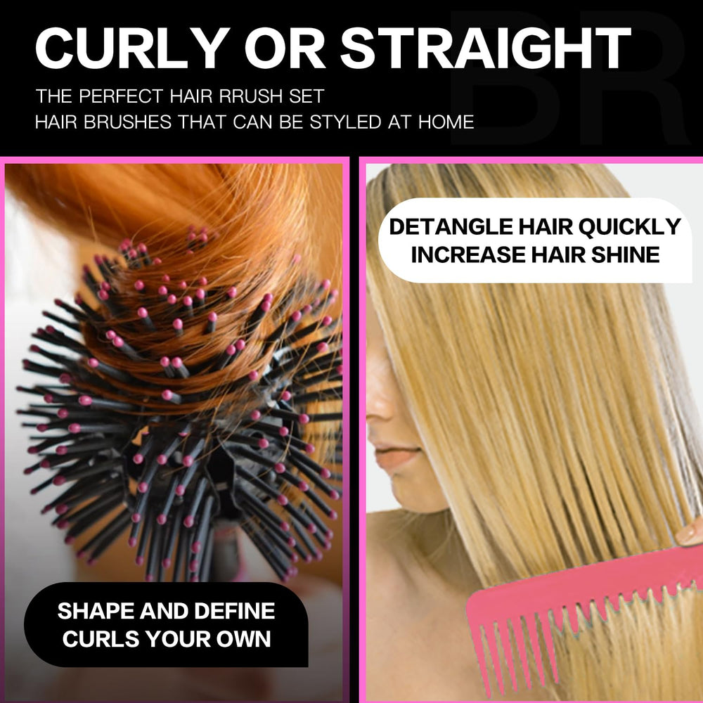 Brosse sphérique WEXNECOWKZ, design unique permettant de modeler les cheveux sous tous les angles.
