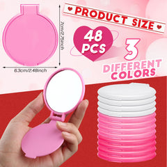 Miroir Weysat blanc ouvert, compact et pratique pour le sac.