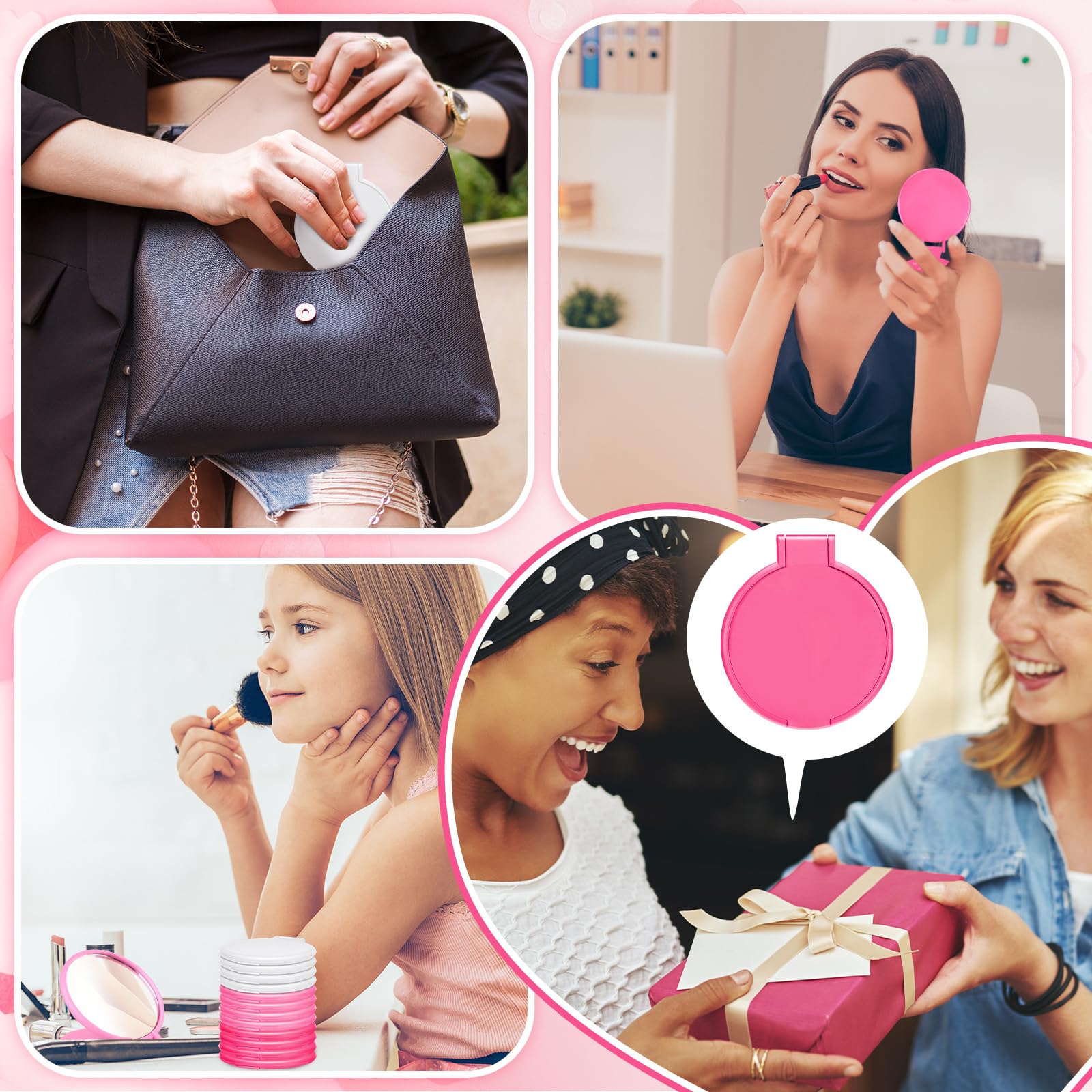 Miroir Weysat portable, léger et facile à glisser dans le sac.