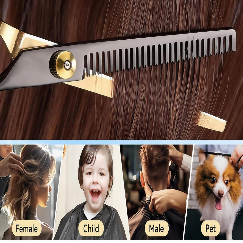 Accessoires barbier WFOEJEJ et cape inclus pour une expérience professionnelle.