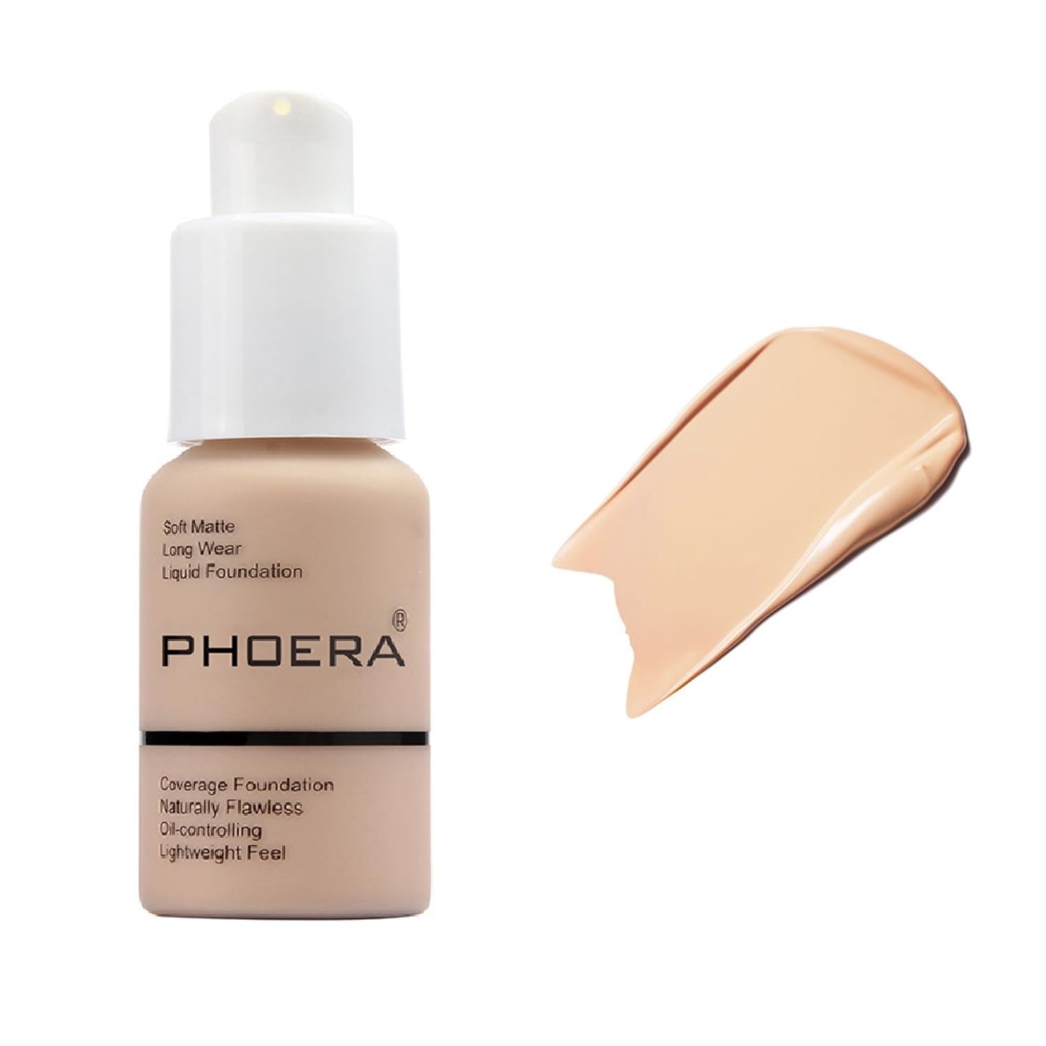 WFWJ PHOERA Foundation 102 Nude – Bouteille élégante pour une base homogène