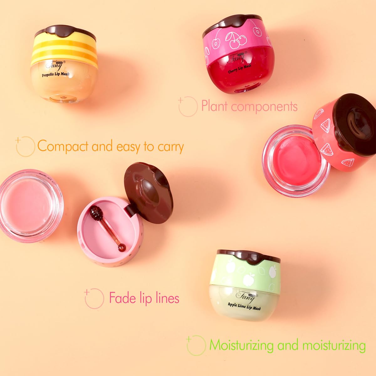 Pot miel compact WFWJ: accessoire pratique pour soin rapide des lèvres