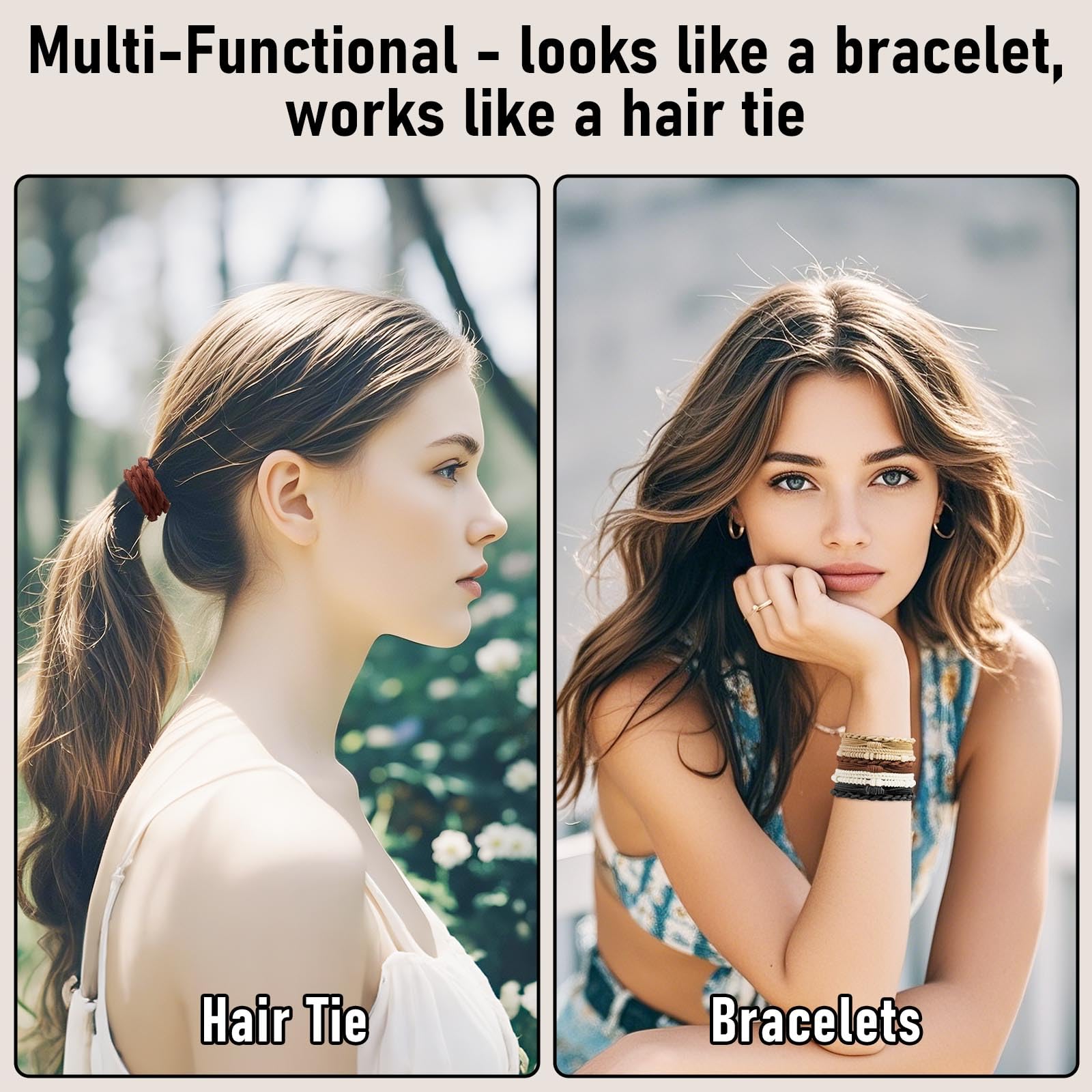 Wgniip bracelet-poignet avec bandes boho pour un look chic