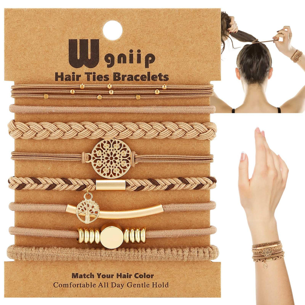 Wgniip Bracelets bohème — ensemble varié et élégant pour cheveux