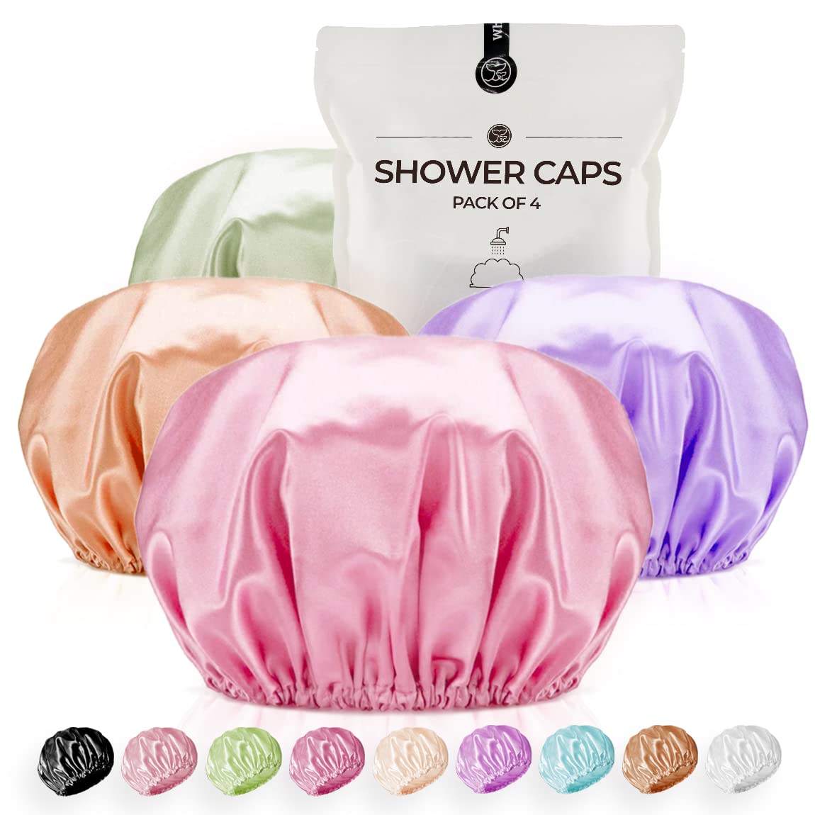 WhaleLife bonnet de douche extragrande – ensemble réutilisable et confortable pour la famille.