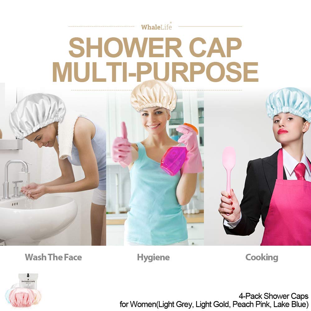 WhaleLife ensemble bonnet douche, cadeau familial idéal et pratique.