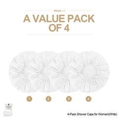WhaleLife cap-douche satin exterieur blanc, toucher luxueux et protection anti-eau.