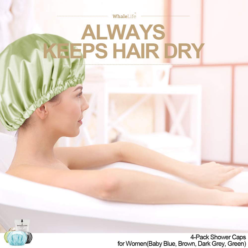 WhaleLife chapeau douche multi-usages, idéal pour soin visage et maquillage