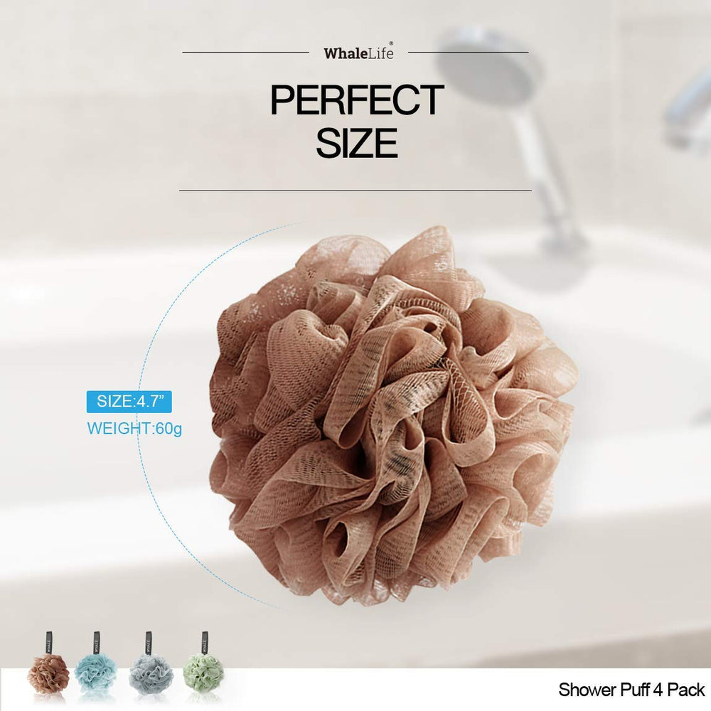 WhaleLife éponge Loofah avec crochet de séchage pour un séchage rapide