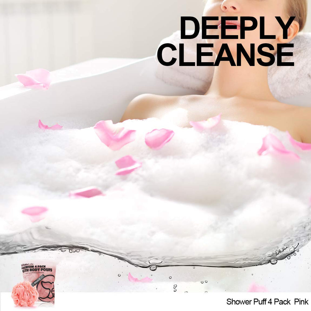 WhaleLife éponge Loofah rose - sèche rapidement après usage.