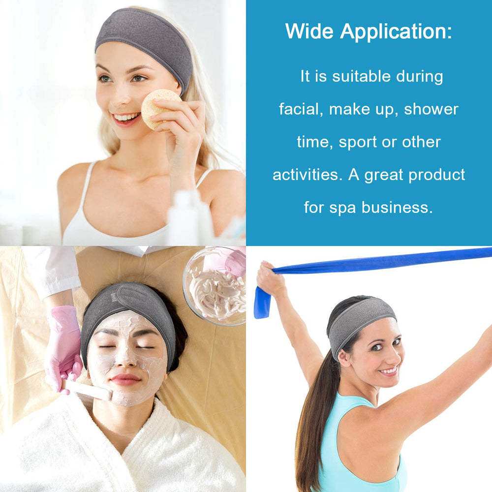 Bandeau Whaline-visage-eponge-gris confort et maintien pendant les soins
