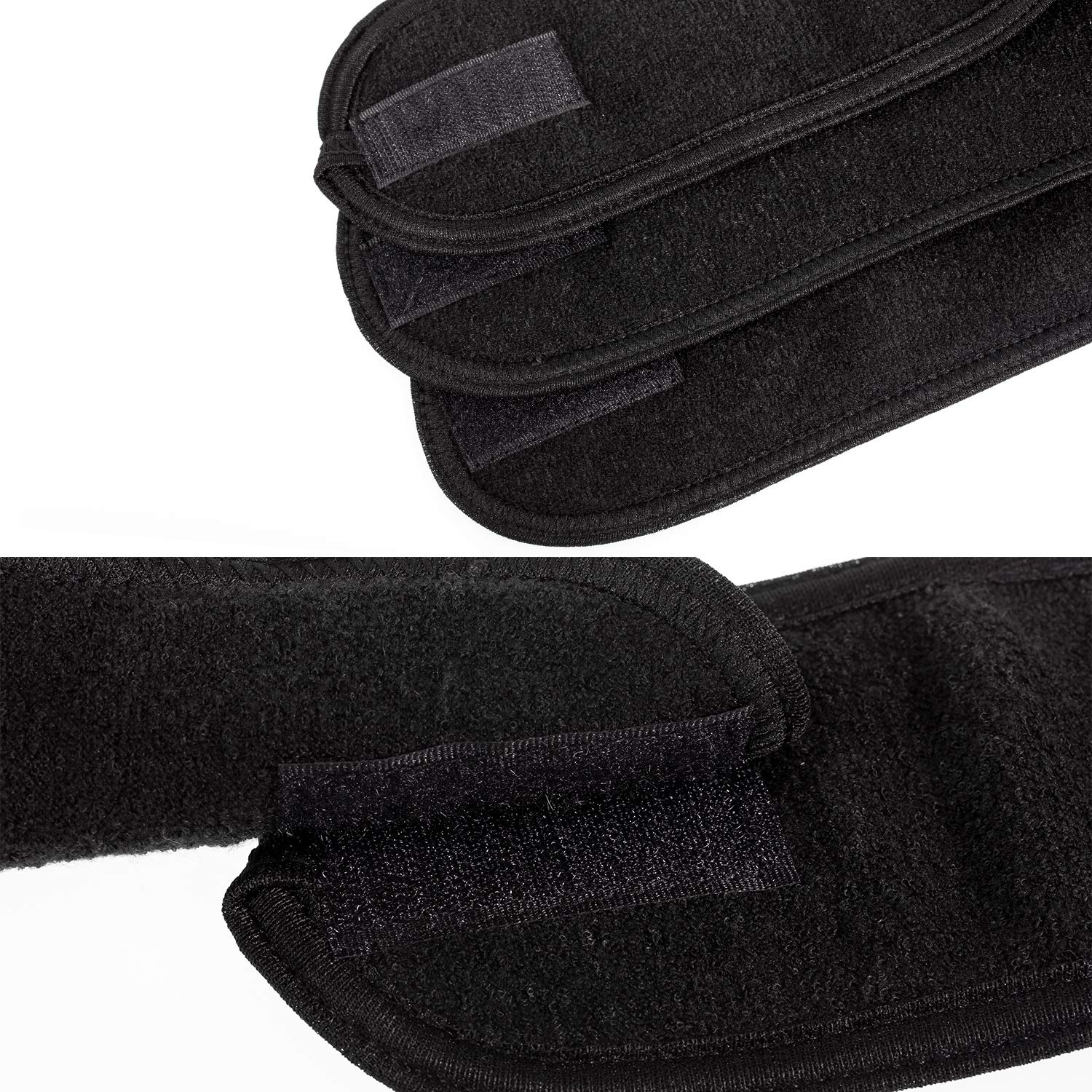 Whaline bandeau douche quotidien terry noir, usage facile après la douche.