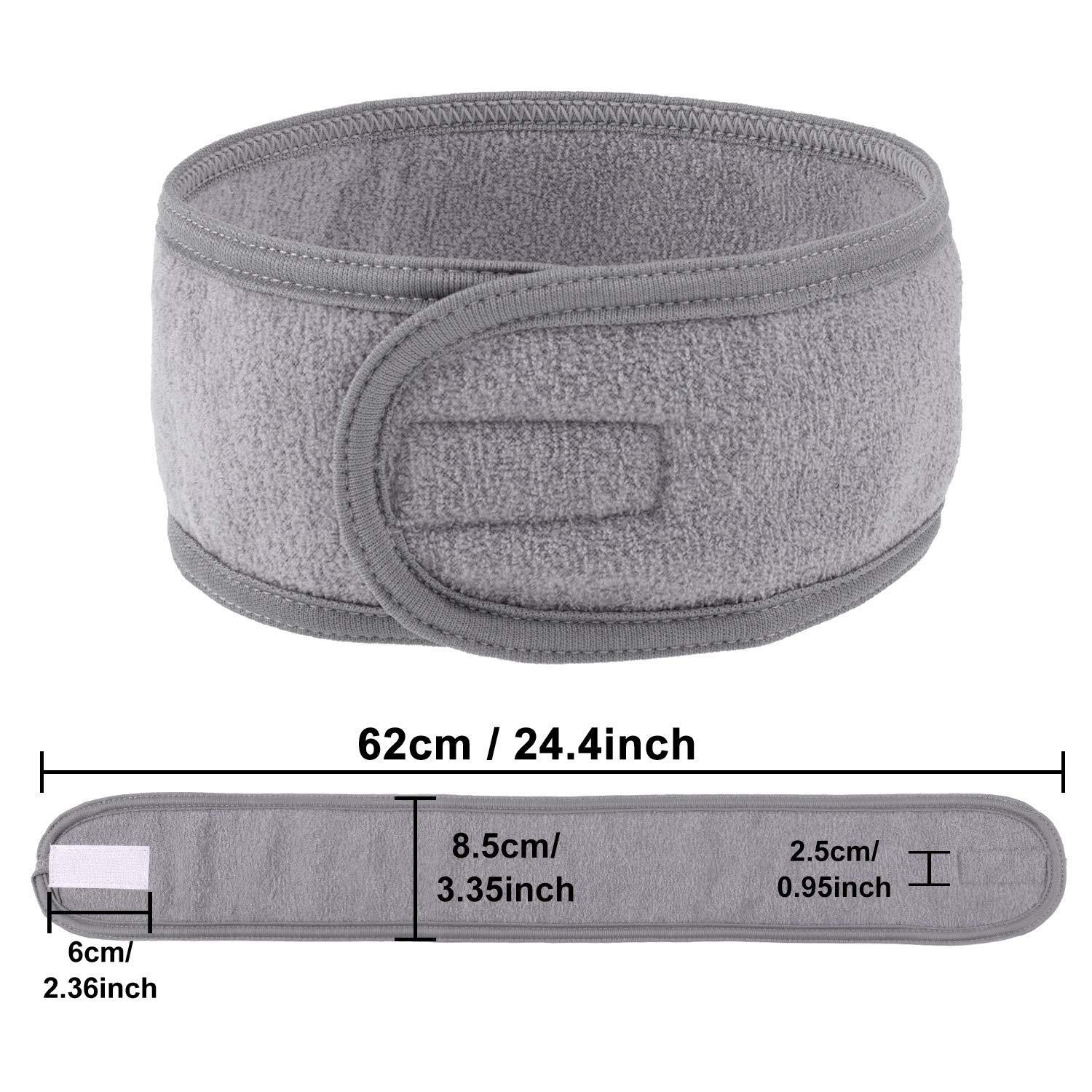 Bandeau Whaline-maquillage-visage-gris confortable et extensible