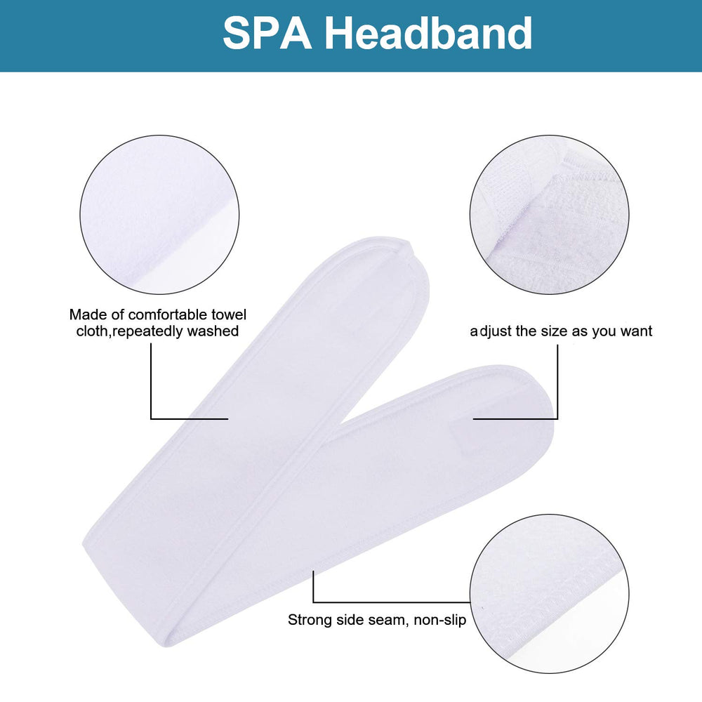 Whaline bandeau spa douche en éponge évitant que les cheveux gênent le rinçage