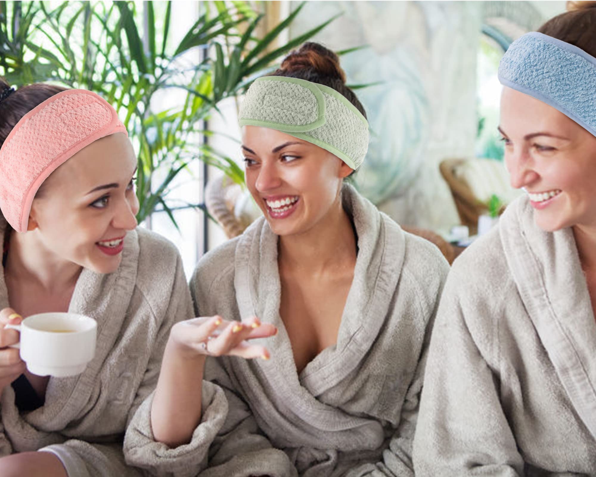 Bandeau Whaline visagé spa absorbant corail pale, compact et léger pour voyage.