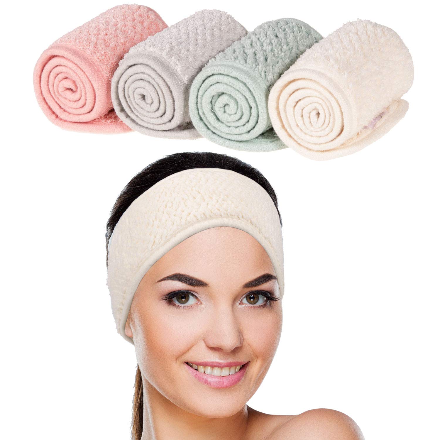 Bandeau Whaline vert visage, douceur et absorption pour le soin quotidien.