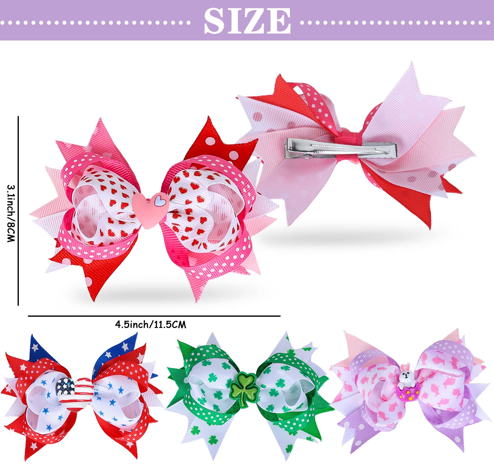 Whaline barrettes trèfle Saint-Patrick, parfaites pour un look festif et léger.