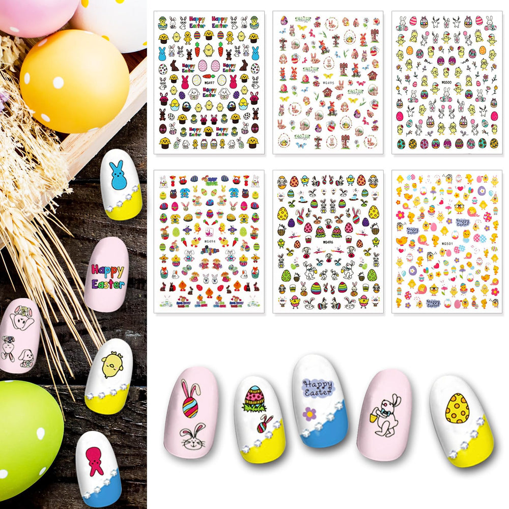 Whaline oeuf Paques – œufs décoratifs sur ongles festifs