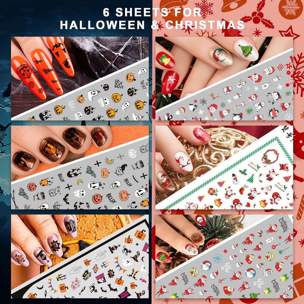 Whaline stickers ongles Halloween – citrouille et chauve-souris.