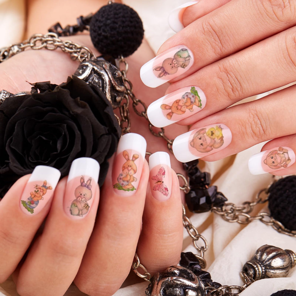 Whaline stickers ongles Noël – étoiles et rubans scintillants.