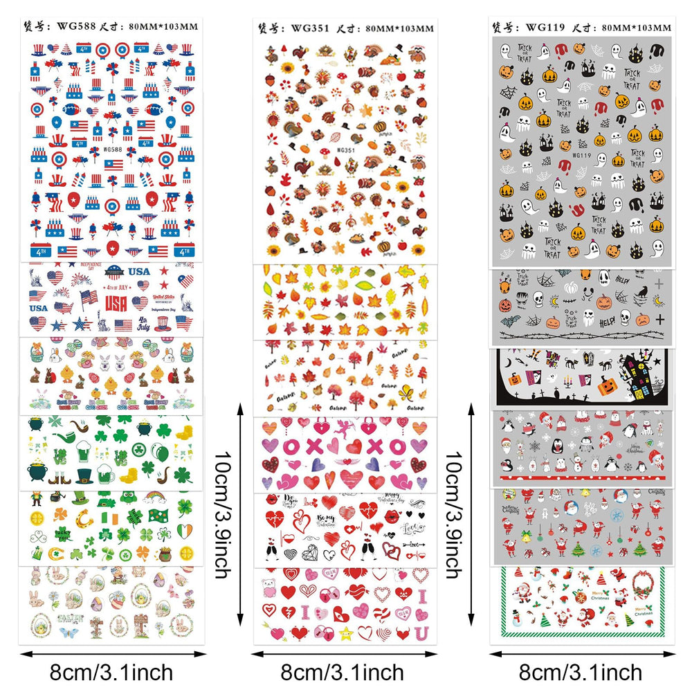 Whaline stickers ongles – thèmes fetes, couleurs festives.