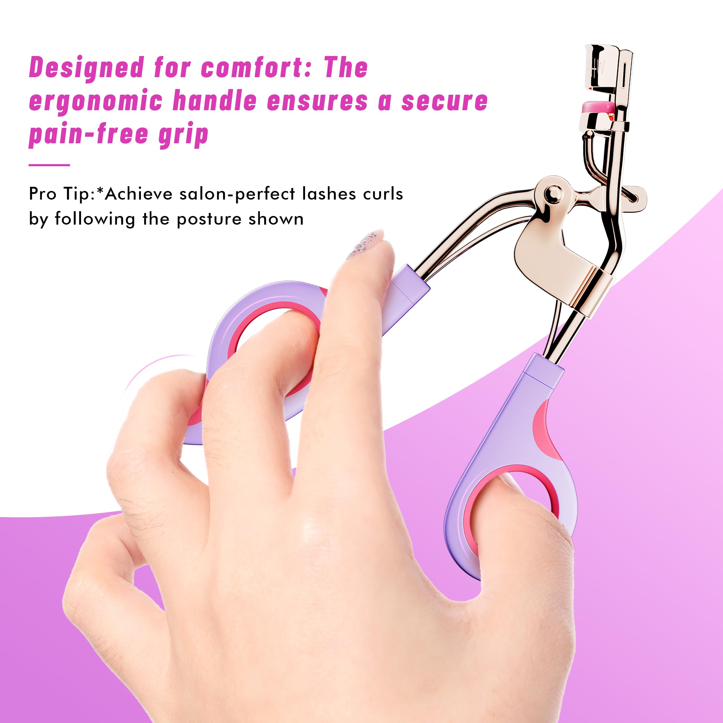 Whalrace pince-cils rose doré etui transparent facilite le rangement