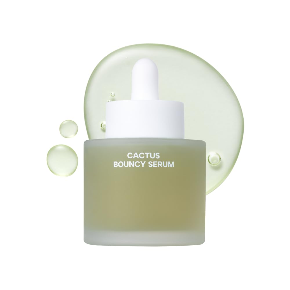 Whamisa Sérum Cactus Bouncy, flacon élégant, hydratation durable pour la peau.