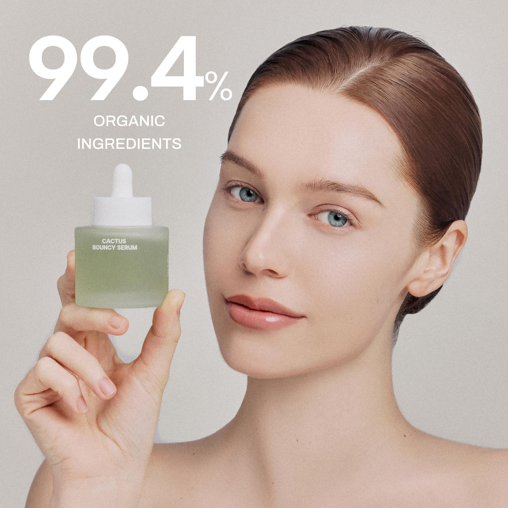 Whamisa Sérum Cactus Bouncy, texture riche prête à l application pour une peau douce et nourrie.