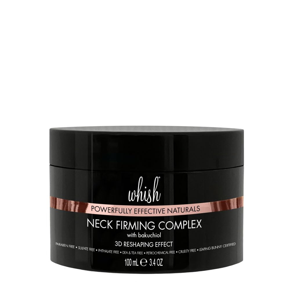 Whish Crème Relift Cou — flacon élégant et hydratation douce pour le cou.