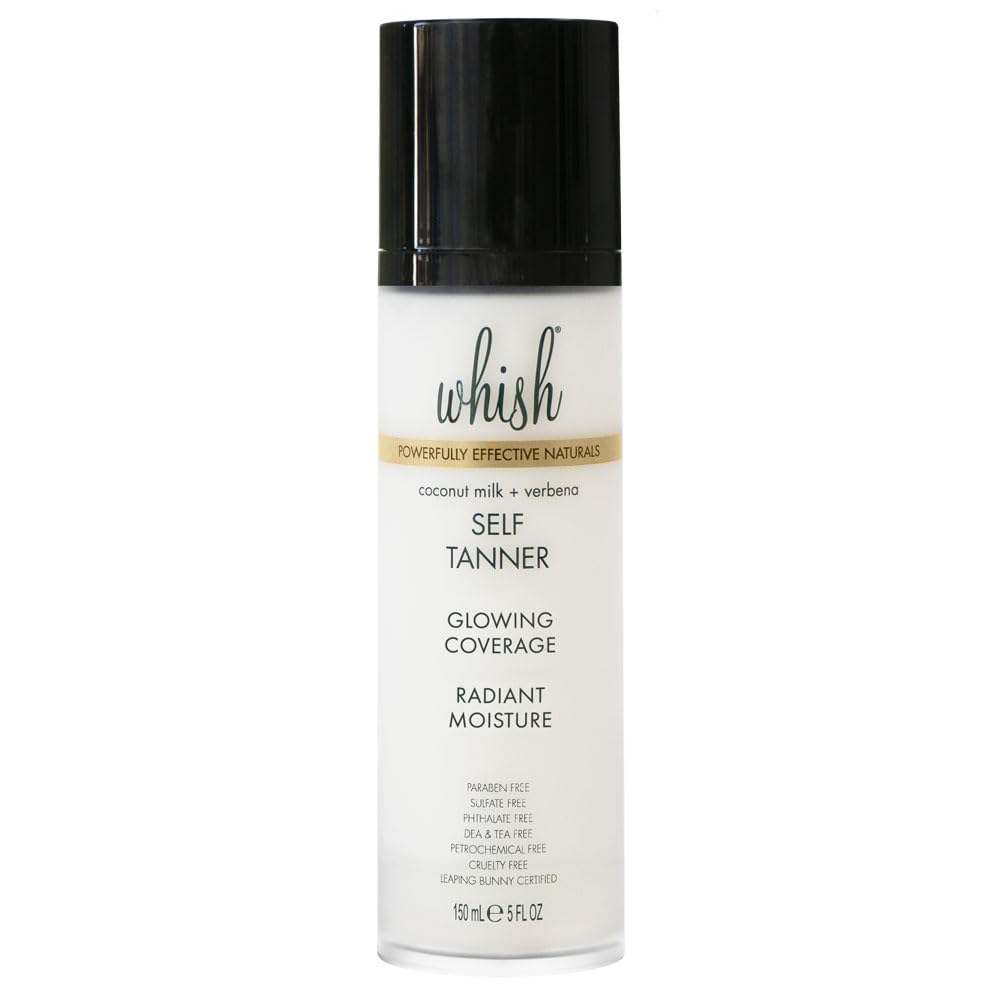 Whish Lait auto-bronzant Coco Verveine – visage : bronzage naturel et hydratation.