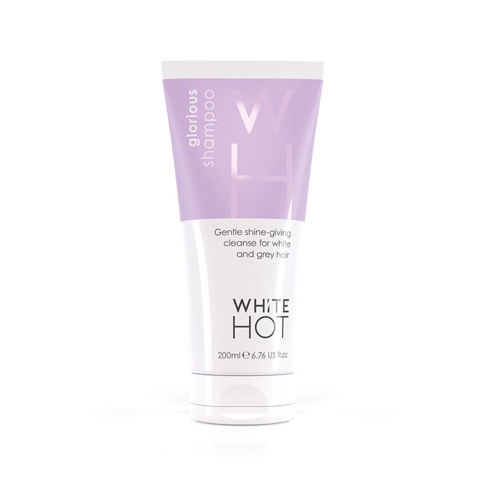 Shampoo White Hot Glorious: bouteille 200 ml pratique pour usage quotidien.