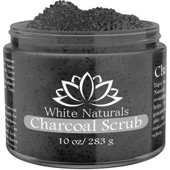 Gommage White Naturals au charbon actif dans son pot, prêt à l’emploi.