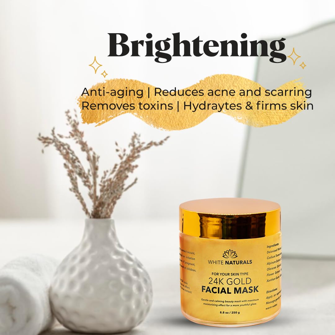 White Naturals hydratation et élasticité améliorées par le masque Or 24K