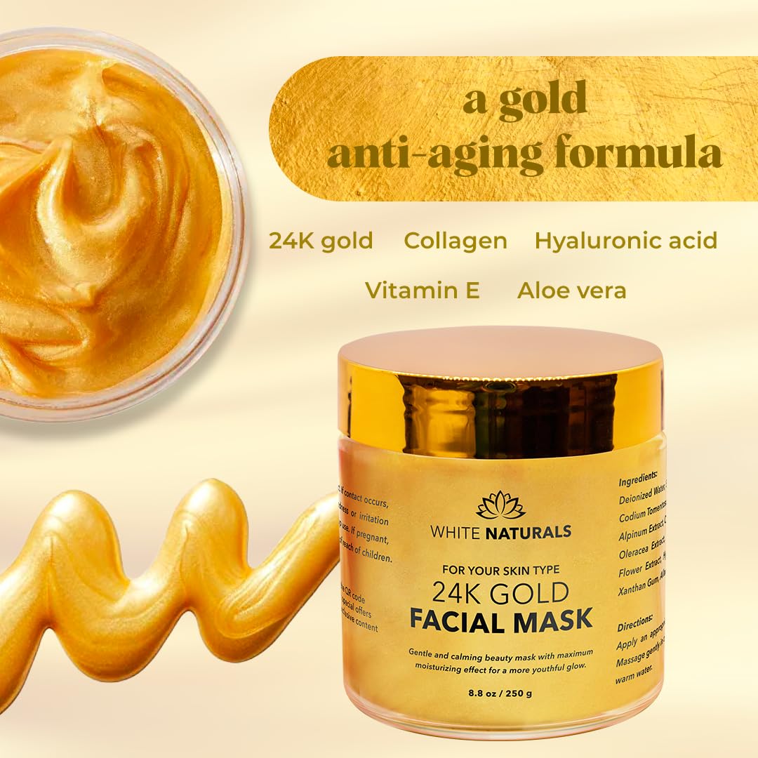 White Naturals peau lissante grâce au masque Or 24K