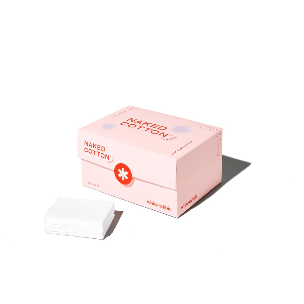 White Rabbit disques coton nu classiques pour une application tonique douce.