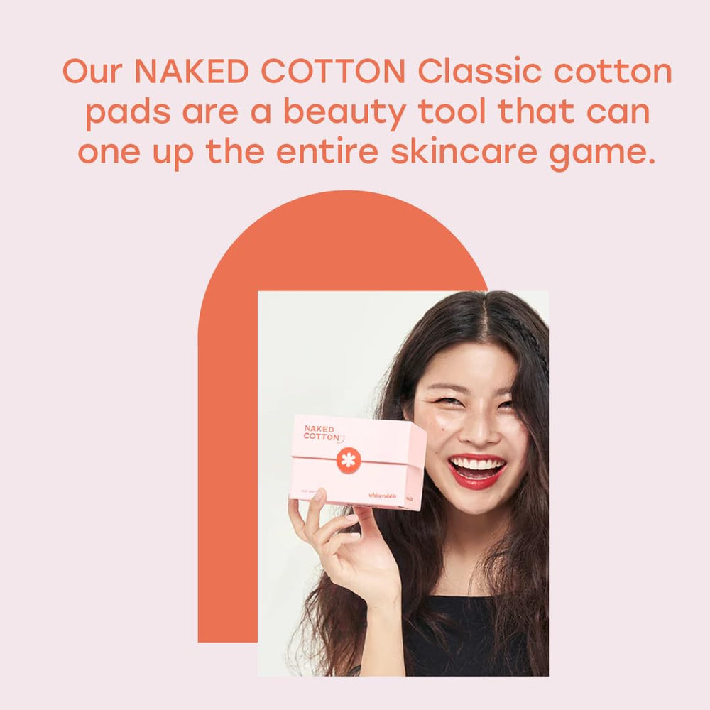 White Rabbit Naked Cotton Classic disques 100 pièces ultra doux pour tonique et démaquillage