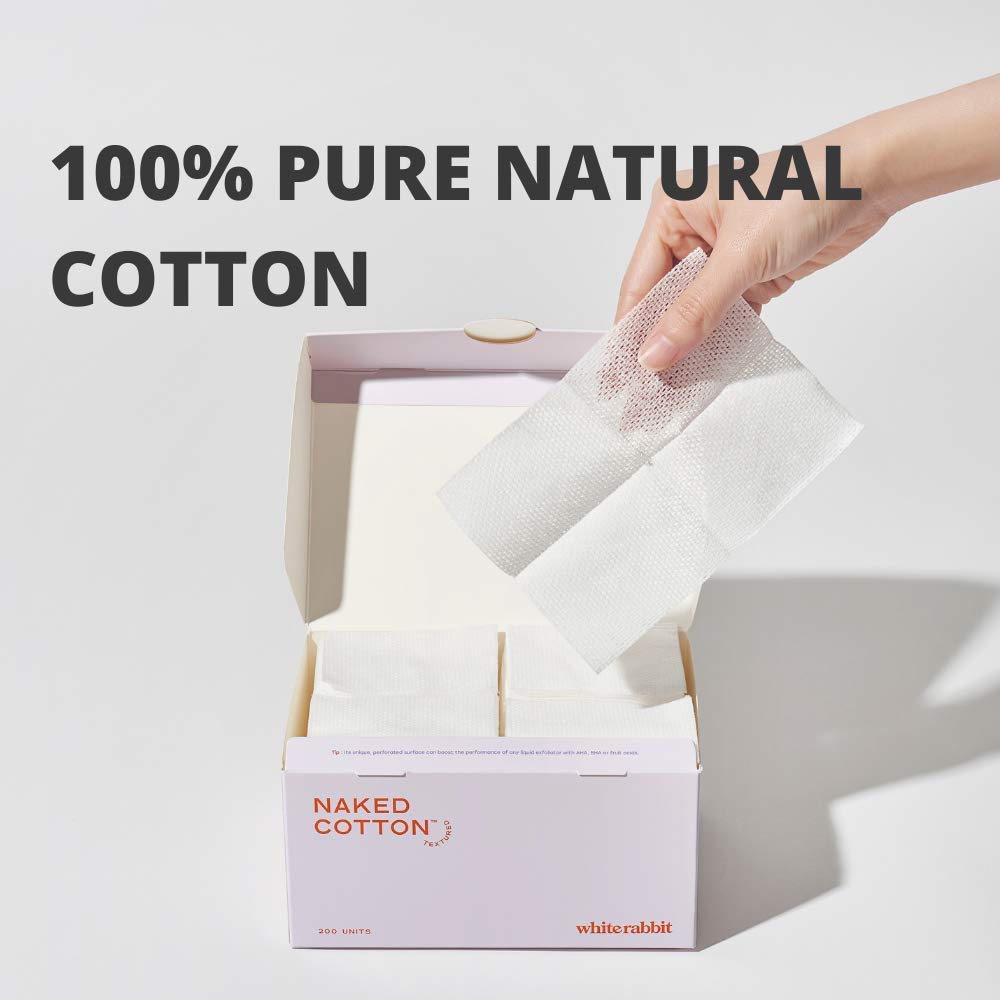White Rabbit Naked Cotton Textured, sans peluches et sans irritations potentielles.