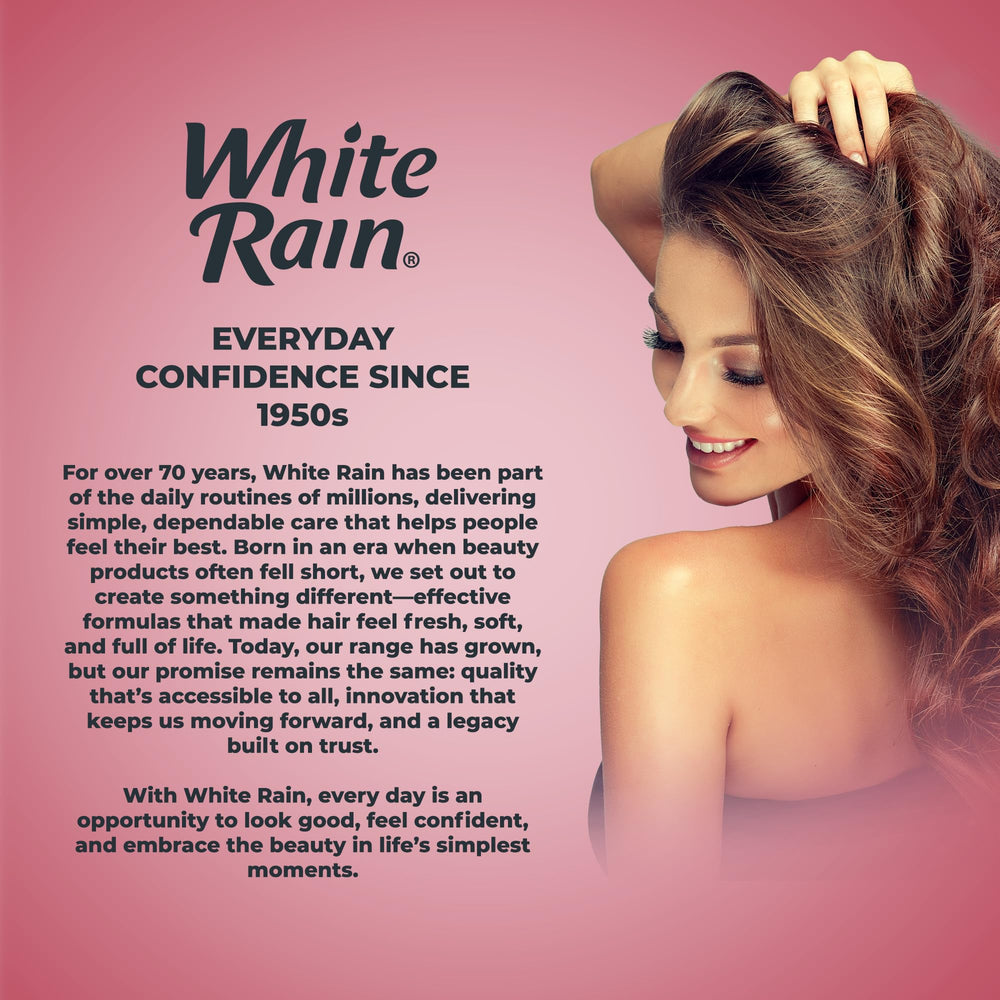 White Rain Mousse Volume – application-mains facile pour coiffage durable.