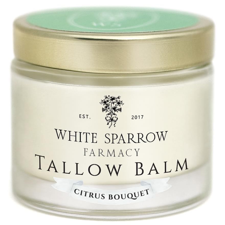 Bouteille White Sparrow Farmacy avec bouquet d'agrumes pour nourrir la peau