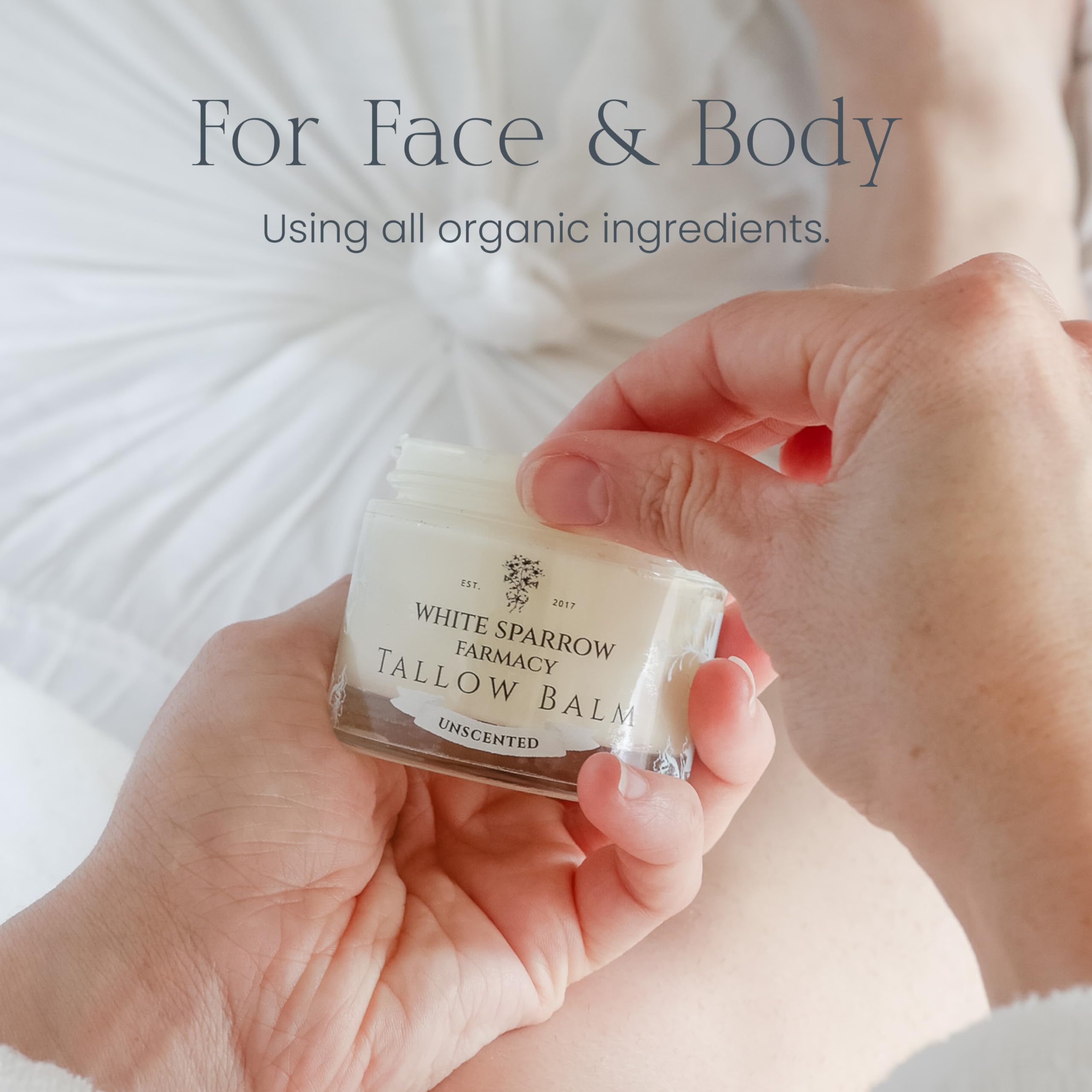 Baume au suif White Sparrow Farmacy pour le corps et la peau en profondeur.