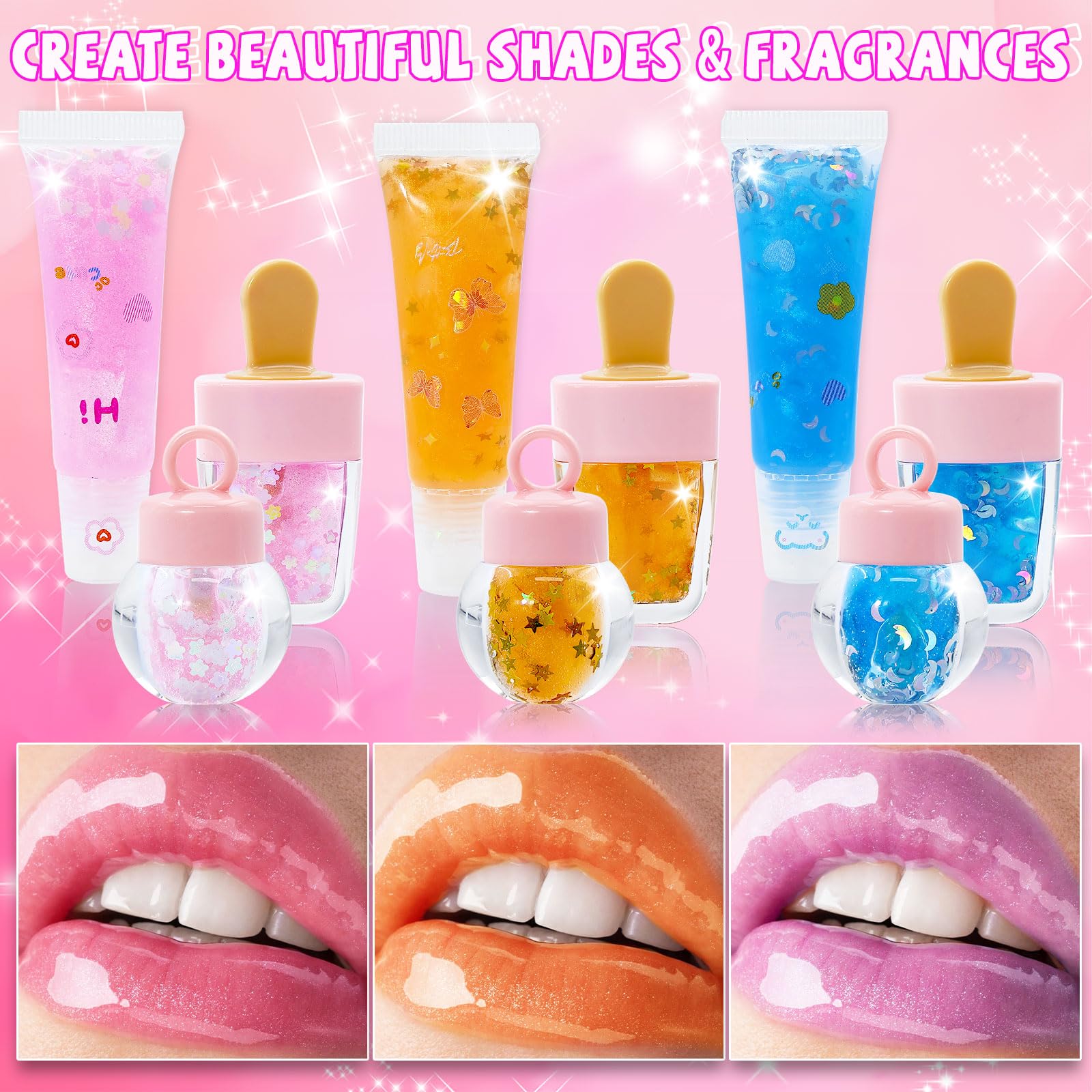 Tubes gloss WhizToys, contenants faciles à remplir chez soi