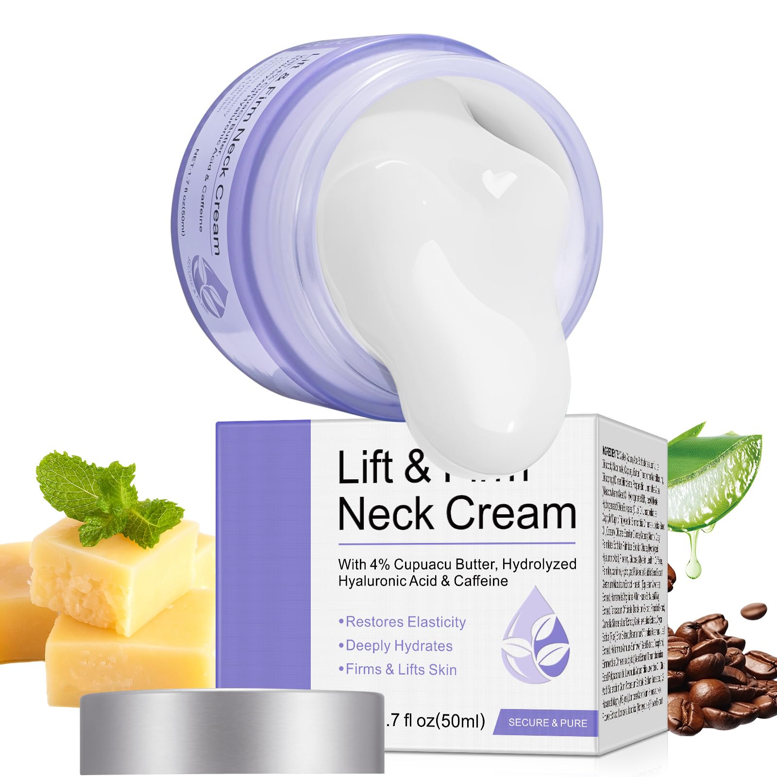 Massage délicat du cou avec la crème WHLH & WELL-BEING