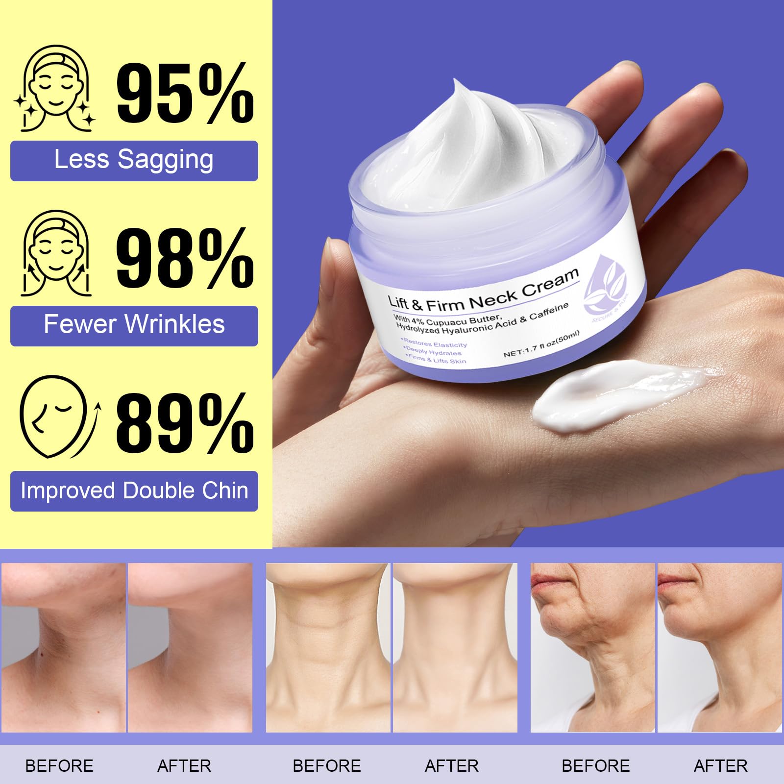 Crème du cou adaptée à tous les types de peau WHLH & WELL-BEING