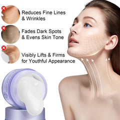 Texture légère de la crème du cou, sensation satinée et absorption rapide