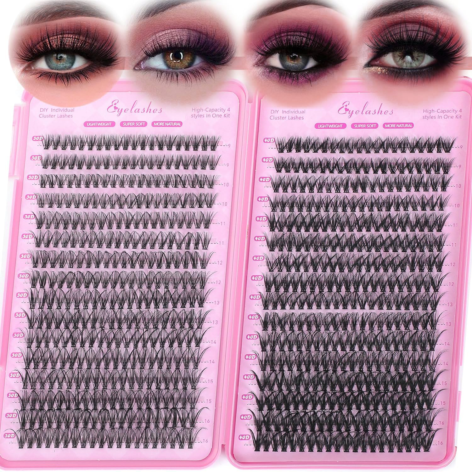 WIGICD Manga Lash Clusters kit 640 pièces pour un regard intense et naturel