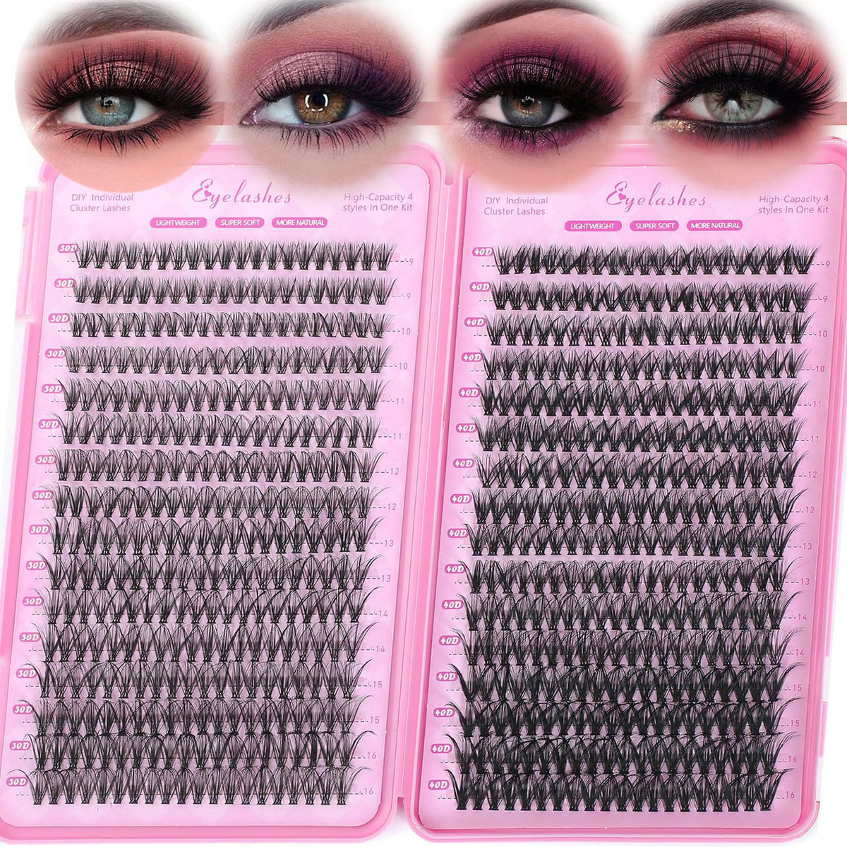 WIGICD Manga Lash Clusters kit 640 pièces pour un regard intense et naturel