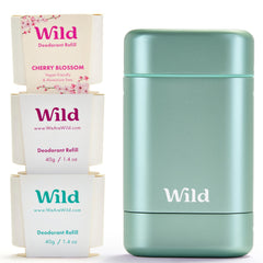 Wild Aqua etui deodorant réutilisable pour une routine écoresponsable et efficace.